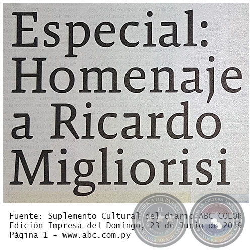 ESPECIAL: HOMENAJE A RICARDO MIGLIORISI - Domingo, 23 de Junio de 2019